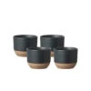 Kinto Little Mug Keramik Schwarz 4 Stück -Kaffeemaschinenserien Geschäft 103187 103187 kinto little mug keramik schwarz 4 stuck 2