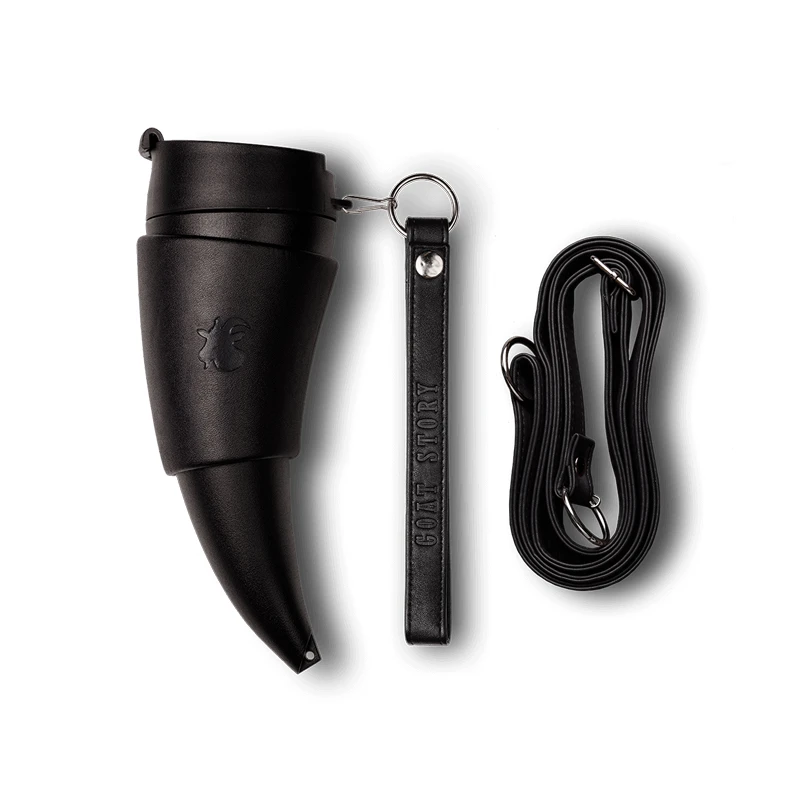 Goat Mug Echtes Leder Schwarz 350 Ml – Bild 2