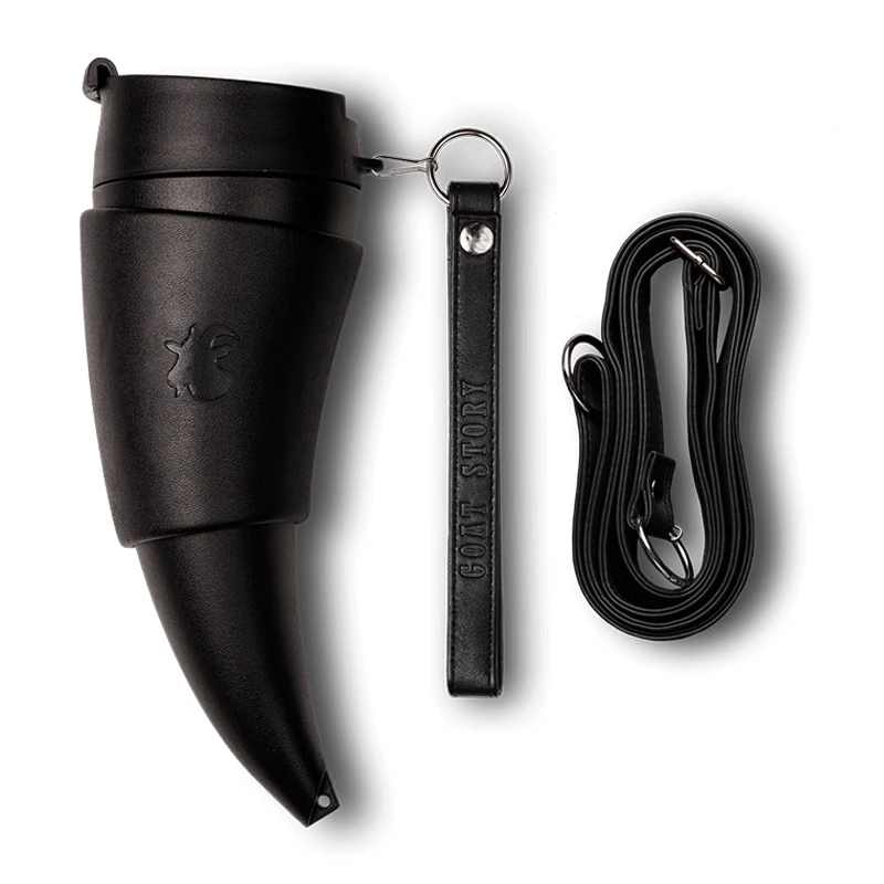 Goat Mug Echtes Leder Schwarz 470 Ml – Bild 2