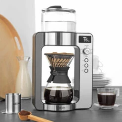 Pour Over Filterkaffeemaschine + Waage Edelstahl Schwarz -Kaffeemaschinenserien Geschäft 105206 105206 beem pour over filterkaffeemaschine mitwaage kuchenmoodbild