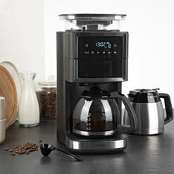 Fresh-Aroma-Perfect III Duo Edelstahl Schwarz -Kaffeemaschinenserien Geschäft 105212 105212 beem fresh aroma perfect iii duo edelstahl schwarz inderkueche